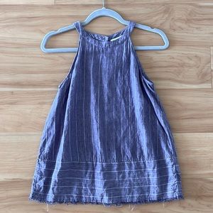 Summer linen top w/stripes